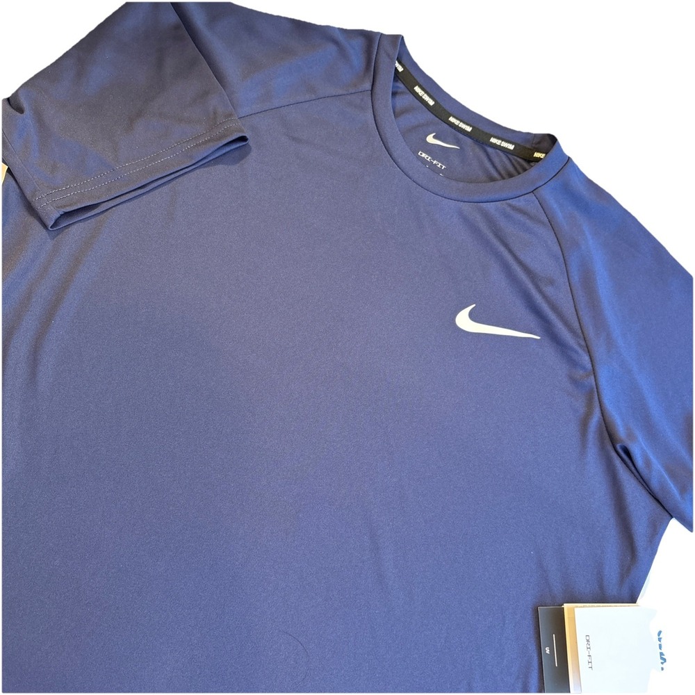 Nike Swim Essential Men's Hydroguard Shirt Midnight Navy Small NESSA586‎ UPF40+